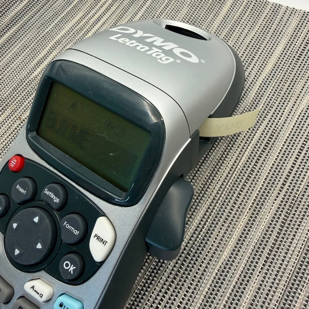DYMO‎ LetraTag LT-100H Handheld Label Maker Silver with 2PK White Paper Refills